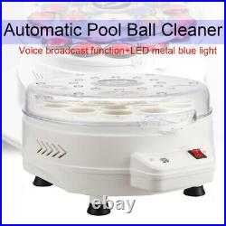 110V Automatic Pool Balls Cleaner/Snooker Cleaner Polisher 16/22 Ball Free Brush