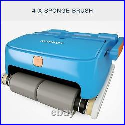 130W Cordless Automatic Robotic Swimming Pool Cleaner with 4x Brushes Wall Climb