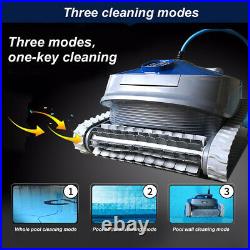 14-18m³/H Automatic Swimming Pool Inground Robotic Pool Cleaner RC, Blue