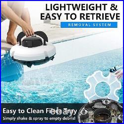 (2022 Upgrade) Cordless Robotic Pool Cleaner, Automatic Pool Vacuum with Dual-Dr