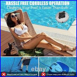 (2023 New) Cordless Pool Vacuum, 120 Mins Automatic Robotic Pool Cleaner for