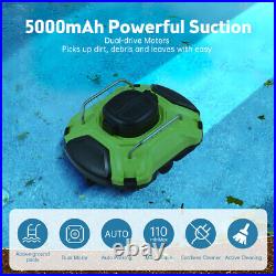 30W Automatic Cordless Robotic Pool Cleaner IPX8 914 Sq. Ft 5000mAh Battery H5G8