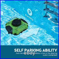 30W Automatic Cordless Robotic Pool Cleaner IPX8 914 Sq. Ft 5000mAh Battery H5G8