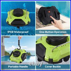 30W Automatic Cordless Robotic Pool Cleaner IPX8 914 Sq. Ft 5000mAh Battery H5G8