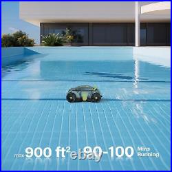 4L Auto Cordless Robotic Pool Cleaner Vacuum Ground Inground Battery 900 sq. Ft