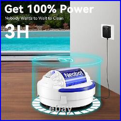 5200mAh Automatic Cordless Robotic Pool Cleaner Vacuum Above/In Ground 120 Mins