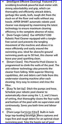 AIPER AS-2021 SMART Automatic Robotic Pool Cleaner with Powerful Dual-motors