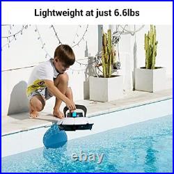 AIPER Cordless Automatic Pool Cleaner Strong Suction with Dual Motors Lightwe