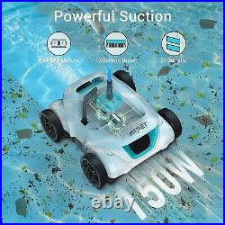 AIPER automatic Pool Cleaner, Robotic Pool Vacuum for above Ground Pools, White