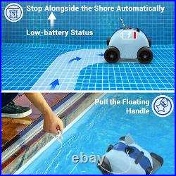 Ausono Cordless Automatic Robotic In Ground & Above Ground Swimming Pool Cleaner