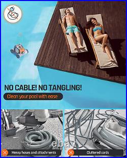 Automatic Pool Cleaner, Auto-Docking, Rechargeable, Cordless Robotic Pool Cleane