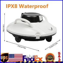 Automatic Pool Cleaner Vacuum IPX8 Waterproof 2-drive Pure Copper Motor Cordless