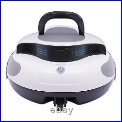 Automatic Pool Vacuum Cleaner Robotic Cordless Dual-Motor with LED Indicator