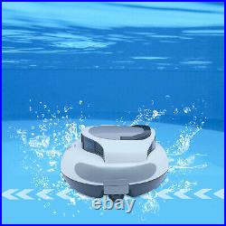 Automatic Pool Vacuum Cleaner Robotic Cordless Dual-Motor with LED Indicator