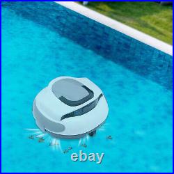 Automatic Pool Vacuum Cleaner Robotic Cordless Dual-Motor with LED Indicator