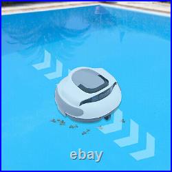 Automatic Pool Vacuum Cleaner Robotic Cordless Dual-Motors LED Indicator