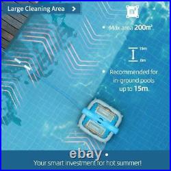 Automatic Robotic Inground Swim Pool Cleaner App Control with Large Filter Basket