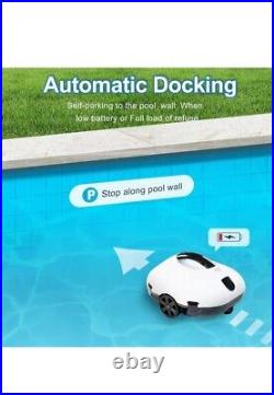 Automatic Robotic Pool Cleaner, Cordless Pool Vacuum Cleaner, Powerful Suction