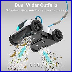 Automatic Robotic Pool Cleaner, Strong Suction with Dual-Drive Motors, Ideal for