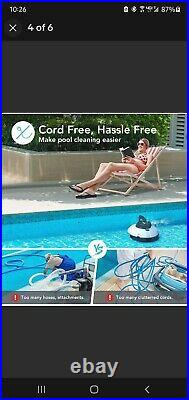Cordless Automatic Pool Cleaner Robotic Rechargeable Battery Vacuum BARELY USED