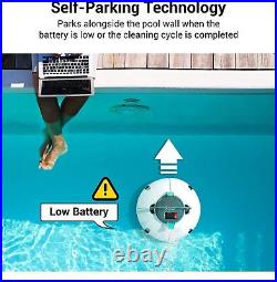 Cordless Automatic Pool Cleaner, Strong Suction with 2pcs Upgraded