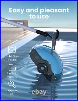 Cordless Automatic Pool Vacuum, Robotic Pool Cleaner with 180? M Fine Filter