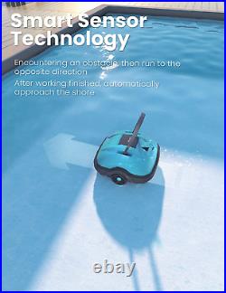 Cordless Automatic Pool Vacuum, Robotic Pool Cleaner with 180? M Fine Filter