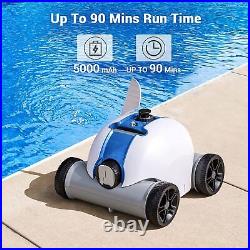 Cordless Automatic Robot Pool Cleaner, Vacuum with 60-90 Mins Working Time