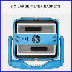 Cordless Automatic Robotic Swimming Pool Cleaner with2xLarge-volume Filter Baskets