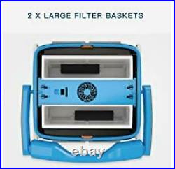 Cordless Automatic Robotic Swimming Pool Cleaner with2xLarge-volume Filter Baskets