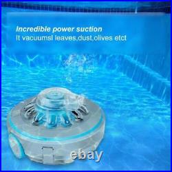 Cordless Automatic Swimming Pool Cleaner Robot IPX8 Strong Suction to 430+Sq Ft
