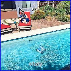 Cordless Pool Cleaner, Automatic Robotic Pool Vacuum Up to 90 Mins Running Cycle