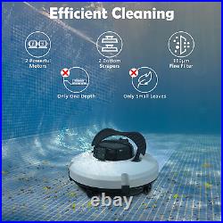 Cordless Pool Vacuum, Pool Cleaner Robot Automatic, Swimming Pool Vacuums Dual-D