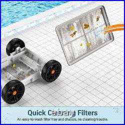 Cordless Robotic Pool Cleaner 90min IPX8 Waterproof Automatic Pool Vacuum Orange