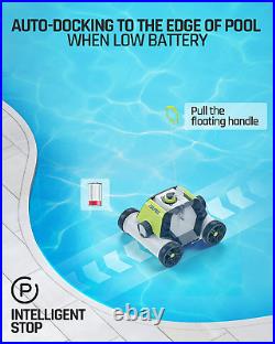 Cordless Robotic Pool Cleaner, Auto-Dock Technology, Automatic Pool Robot Vacuum