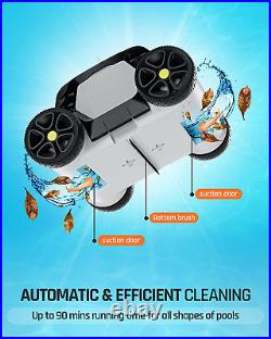 Cordless Robotic Pool Cleaner, Auto-Dock Technology, Automatic Pool Robot Vacuum