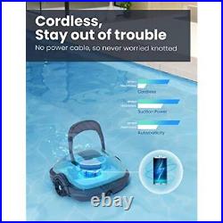 Cordless Robotic Pool Cleaner, Automatic Pool Vacuum, Powerful Suction