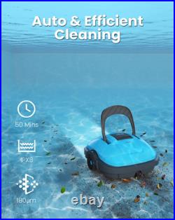Cordless Robotic Pool Cleaner, Automatic Pool Vacuum, Powerful Suction, IPX8