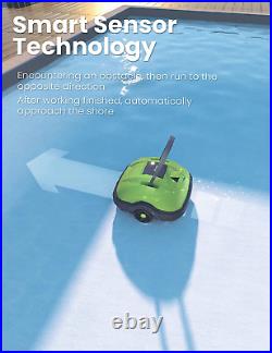 Cordless Robotic Pool Cleaner, Automatic Pool Vacuum, Powerful Suction, IPX8 Wat