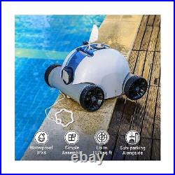 Cordless Robotic Pool Cleaner, Automatic Pool Vacuum with 60-90 Mins Working