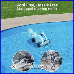 Cordless Robotic Pool Cleaner, Automatic Pool Vacuum with 60-90 Mins Working Tim