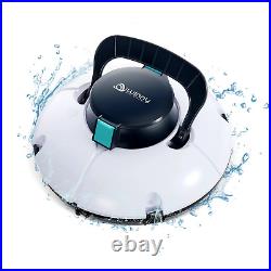 Cordless Robotic Pool Cleaner, Automatic Pool Vacuum with Dual Powerful Suction