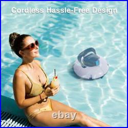 Cordless Robotic Pool Cleaner, Automatic Pool Vacuum with Dual Powerful Suction