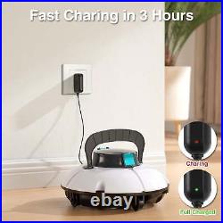 Cordless Robotic Pool Cleaner, Automatic Pool Vacuum with Dual Powerful Suction