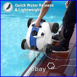 Cordless Robotic Pool Cleaner, Automatic Robot Vacuum with 60-90 Mins