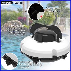 Cordless Robotic Pool Cleaner, Automatic Vacuum for Inground Pools up to 50Ft, 12