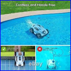Cordless Robotic Pool Cleaner Vacuum, Auto-Parking Automatic Universal Pools