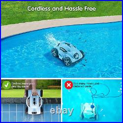 Cordless Robotic Pool Cleaner Vacuum, Auto-Parking Automatic Universal Pools