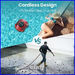 Cordless Robotic Pool Cleaner Vacuum Self Parking, Dual-Motor, Strong Suction