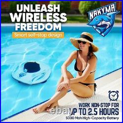 Cordless Robotic Pool Cleaner Vacuum for Above Ground Pool 2.5 Hour Runtime